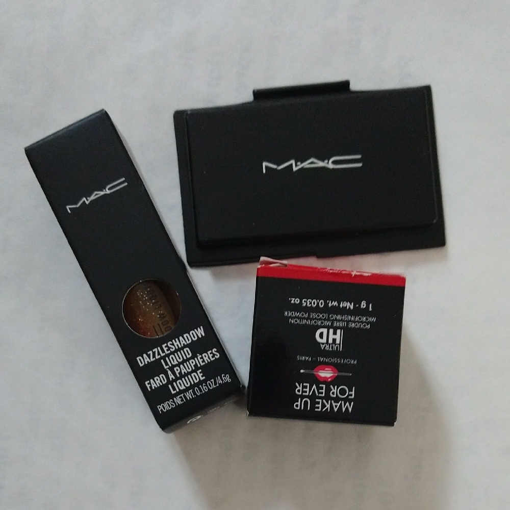 Mac Dazzle Liquid NIB 4.6G+MAC Studio Fix Powder +Make Up Forever-Micro Powder